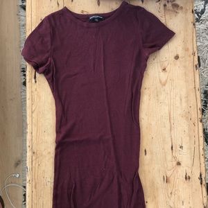 Maroon Brandy Melville t-shirt dress